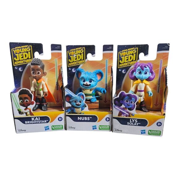 Disney Other - 2023 Star Wars Young Jedi Adventures Set of 3 Figures Kai Lys Nubs NIB